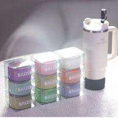 실리집 스탠리 텀블러 호환 실리콘 부츠 바닥 커버 + 빨대 마개, 1세트, 크림