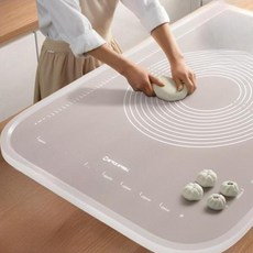 반죽 패드 매트 실리콘 베이킹 피자 도우 또띠아 식당용 홈베이킹 가정용, 60X80cm (8mm), 1개