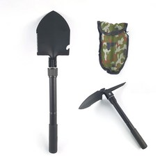 다용도 야전삽 야삽 캠핑용 휴대용 군용 삽 곡괭이 호미, 1개