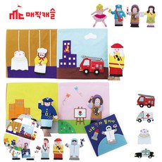 [엠유종합상사] 작은인형 아기헝겊촉감책 손가락인형놀이책 헝겊책 나는 O가 될거야