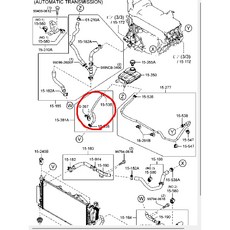 MAZDA 副水箱短熱水管