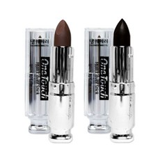 댕기머리 원터치 헤어 커버스틱 4g 새치 흰머리 커버, 1개, 자연갈색1개+자연흑색1개