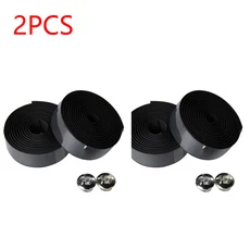 갈색 2pcs 자전거 핸들 바 테이프 비 슬립 사이클링 스폰지 벨트, 01 China Mainland, 09 Black 2pcs