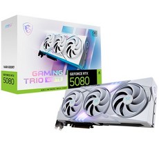 MSI 지포스 RTX 5080 게이밍 트리오 OC 화이트 D7 16GB 트라이프로져4, 1개