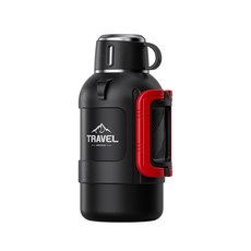 TRAVEL JINTANG 3000ml 保溫瓶 316不鏽鋼 雙層隔熱 戶外旅行, 黑色, 1個, 3L