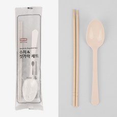 셀엔드 개별포장 일회용 수저세트 위생수저 일회용수저젓가락세트, 1세트