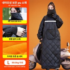라이더 방한복 겨울 두꺼운 바이크 우비 방풍 전신 보온 방수 우의 배달대행 패딩, 두꺼운L 패딩