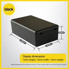 70/100mm DIY 전기 인클로저 박스 전자 프로젝트 케이스 화이트 블랙 그레이 기기 보관 접합 컨트롤러, 01 빠른  Mainland, 01 72x42x23mm-Black