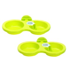 제제펫 철장걸이 급수 혼합애완식기 M, 그린 (Y383PDDD024), 2개