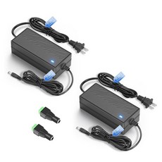 ALITOVE 업그레이드 DC 12V 전원 공급 장치 5A 60W 최대 AC/DC 어댑터 100-240V 50-60hz ~ 5Amp 4A 5.5x2.1mm 플러그 LED 조명, 2개