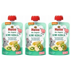 홀레 유기농 이유식 퓨레 키위 코알라, 배 + 바나나 + 키위, 100g, 1개