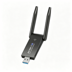 AX1830 無線網卡 WIFI6雙頻USB接收器 千兆網速 筆電桌上型網路接收器, 1個, WiFi6-1800M雙頻免驅網卡
