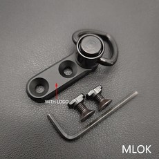 전술 장비 스트랩 슬링 스위블 어댑터 레일 마운트 메탈 푸시 버튼 무기, 1개, 5. BK MLOK QD Mount