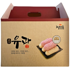 자연톡 모듬 유과 명절 선물세트 찹쌀 쑥 백년초 단호박 전통유과 추석 선물 회사 단체 직원 한과 유과 선물, 1박스, 1kg