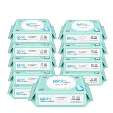 대용량 순수데이 비데티슈 80매 10팩 저자극 비데물티슈 잘녹는 화장실용 두꺼운 키즈, 10박스, 60g