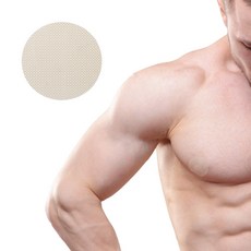 FaSoLa 男士一次性胸貼 隱形防凸點貼 運動防摩擦 黏性持久 3.5cm, 1個, 膚色20對裝【1包】