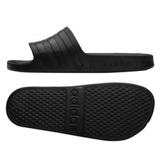 adidas 愛迪達 中性款素色拖鞋+口罩, 305, 黑色