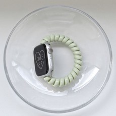 제이데코 애플워치 호환 말랑 젤리 머리끈 스트랩 밴드, 1개, 아보카도 파스텔 스트랩