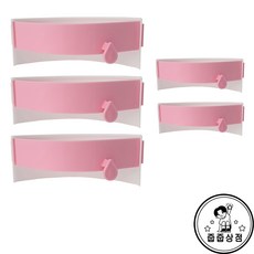 코너 봉투 홀더 비닐 걸이 음식물쓰레기통 고정 거치대 줍줍스티커 1매 구성, 핑크 5P