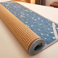 日式榻榻米涼蓆竹編地墊加厚防滑地毯客廳臥室飄窗牀邊墊打地鋪墊, 玉米花牀墊
