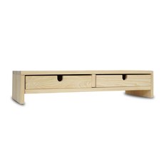 늘솜우드 원목 모니터 받침대 와이드 서랍형 1단 2단 듀얼, 와이드듀얼 서랍형, 1개