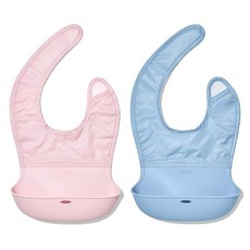 미국출고 평점4.5+ 161338 옥소 토트 롤업 실리콘 턱받이 블라썸/더스크 2팩, 블라썸/황혼