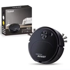 3 in 1 자동 전기 바닥 진공 청소기 1500pa USB 충전식 무선 가정 및 사무실용, black