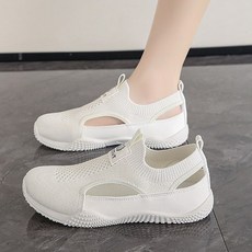 ANYOU 여성 스니커즈 매쉬 통풍이 운동화 발편한 푹신 슬립온 워킹화