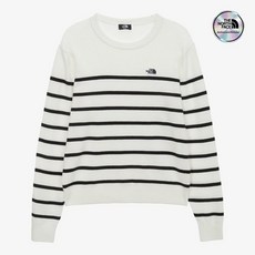 노스페이스 NT7AR90B 여성 보르가 스트라이프 스웨터 CREAM KYO792 RNU167
