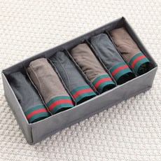 牛津布內衣收納盒 內褲襪子分隔抽屜收納盒, 1個, 32*15*10灰色6格
