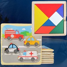 B307/칠교놀이/유아퍼즐/칠교놀이판/영유아퍼즐/유아퍼즐놀이/우드퍼즐, 우드퍼즐, 1개