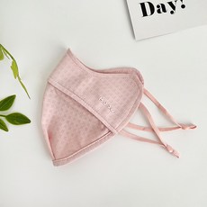 透氣冰絲防曬口罩 夏季款 立體原紗 護眼角 遮陽面罩, 粉色, 1個