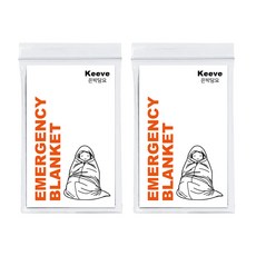 KEEVE 휴대용 비상 보온 은박담요 체온유지 비상담요, 2개