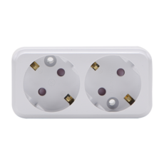 일신전기 노출콘센트 2구 단선(핀타입), 1개