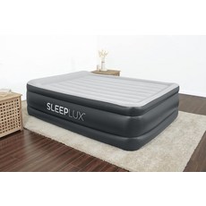 펌프 베개 USB 충전기가 내장된 SLEEPLUX 내구성 있는 공기 매트리스 22인치 높이의 퀸, King 22"