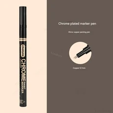 3/1pcs 미러 크롬 마커 펜 세트 DIY 골드 실버 반사 페인트 아트 자동차 스타일링 공예품, Copper-0.7mm 1pc