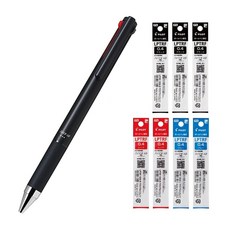 파이롯트 쥬스업 3색 다색펜 0.4mm, 0.4 블랙+리필 7개, 1세트