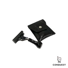 CONQUEST 英國 Taylor of Old Bond Street Mach3 刮鬍刀 旅行皮套組, 1個, 黑色
