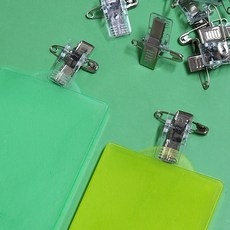 클립형 명찰핀 사원증집게 집게타입 옷핀 10개