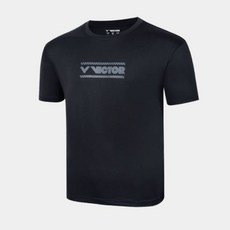 VICTOR 勝利 賽車跑道 中性款 羽球衣, 黑,2XL, 1個