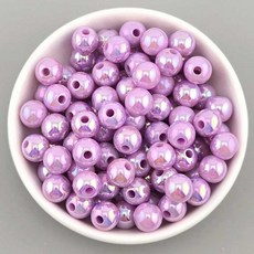 비즈톡 [BG-8-03]볼꾸파츠 아크릴볼 오로라볼 8mm (퍼플) 볼꾸비즈볼 키링용