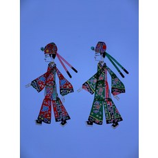 非遺 純手工 皮影 牛皮材質 關節可活動 收藏 裝飾, 如圖所示, 1個