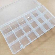 재료 보관함 18구 분리형 투명 다용도 플라스틱 정리함 수납 공예 비즈 악세사리 부품함 목걸이 공예함