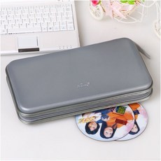 CD收納包 大容量128片碟片包 光碟盒40片/80片DVD光盤包 CD收納整理盒, 80片（灰色1個）