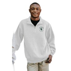 Blue 84 NCAA 공식 라이선스 쿼터 지퍼 스웨트셔츠 왼쪽 가슴 로고 화이트 172825