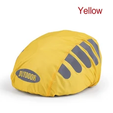 자전거 헬멧 보호대 레인 커버 반사 스트립 방풍 높은 가시성, Yellow 1pc