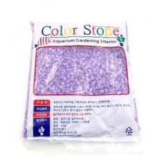 원예용품 컬러스톤 색돌 수족관 어항바닥돌(보라), 1개