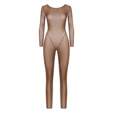 메종클로즈 프렌치 키스 라이트 오픈 백 긴소매 캣수트