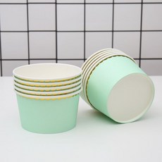 一次性紙碗 燙金加厚 生日派對小吃碗, 紙碗綠色10個, 1個