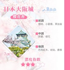 人魚朵朵 Sirena DuoDuo 菱形香氛吊卡 日本大阪城櫻花香 植物萃取 車用衣櫥芳香片, 1個, 日本櫻花香